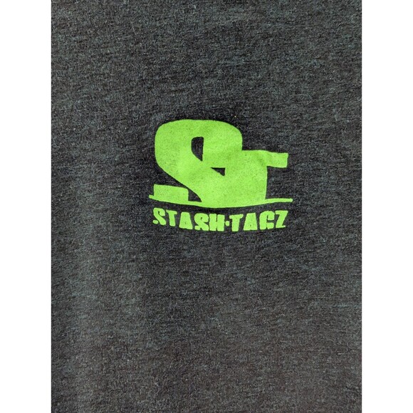 Stash-Tags Dark Green Trainwreck Smoke Graphic Round Neck  T-Shirt Size Medium - Picture 8 of 8
